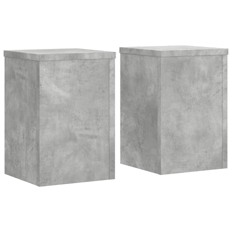Vidaxx plantestativer 2 stk 20x20x30 cm konstrueret træ betongrå