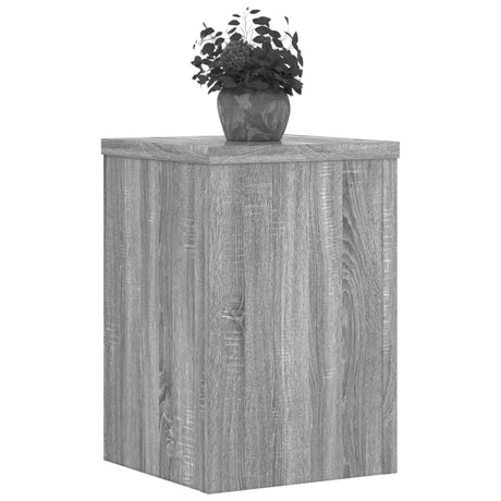 VidaXL plantestativer 2 stk 20x20x30 cm konstrueret træ grå sonoma