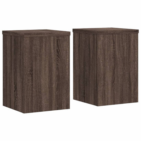 Vidaxx plantestativer 2 stk 20x20x30 cm konstrueret træ brun eg