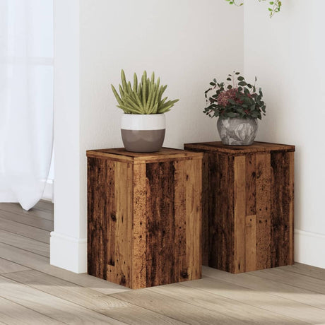 Vidaxx plantestativer 2 stk 20x20x30 cm behandlet træ, gammelt træfarvet