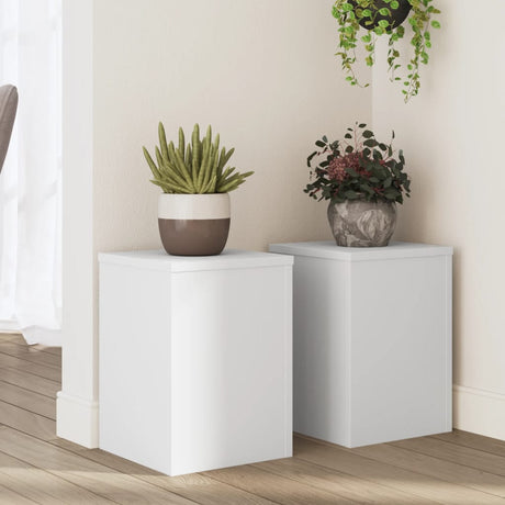Vidaxx plantestativer 2 stk 25x25x35 cm konstrueret træ hvid