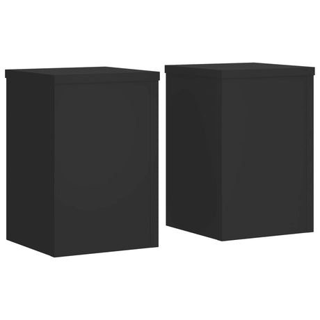 Vidaxx plantestativer 2 stk 25x25x35 cm forarbejdet træ sort