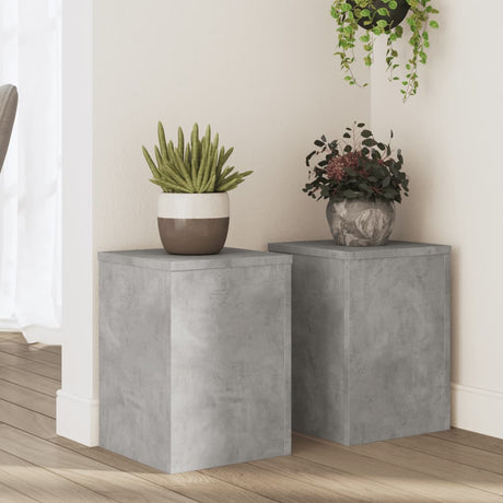 Vidaxx plantestativer 2 stk 25x25x35 cm konstrueret træ betongrå