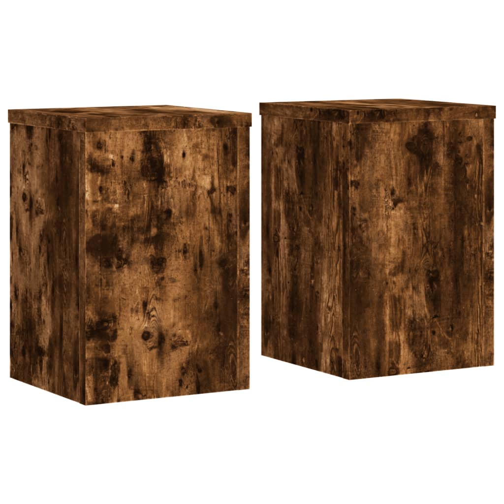 Vidaxx plantestativer 2 stk 25x25x35 cm forarbejdet træ røget eg