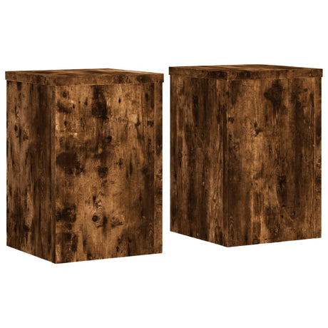 Vidaxx plantestativer 2 stk 25x25x35 cm forarbejdet træ røget eg