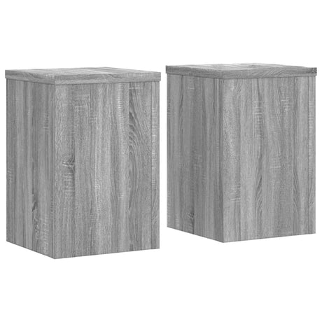 Vidaxxl plantestativer 2 stk 25x25x35 cm konstrueret træ grå sonoma