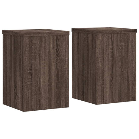 Vidaxx plantestativer 2 stk 25x25x35 cm konstrueret træ brun eg