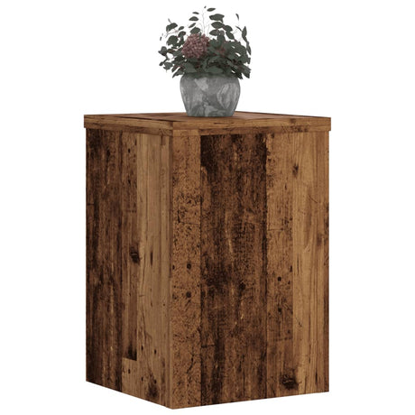 VidaXL plantestativer 2 stk 25x25x35 cm behandlet træ, gammelt træfarvet