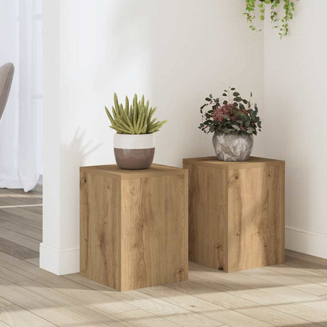 Vidaxx plantestativer 2 stk 25x25x35 cm træ håndværks eg