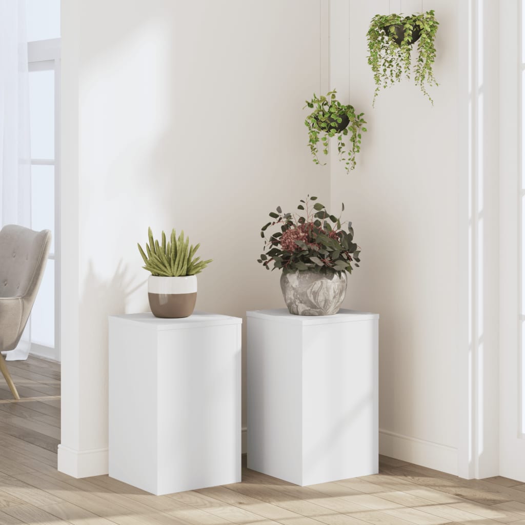 Vidaxx plantestativer 2 stk 30x30x50 cm konstrueret træ hvid