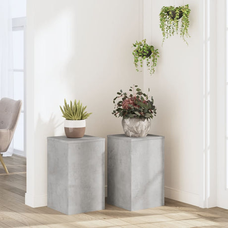 Vidaxx plantestativer 2 stk 30x30x50 cm konstrueret træ betongrå