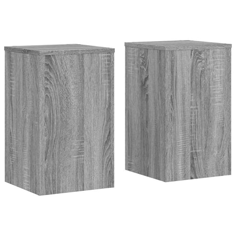 Vidaxxl plantestativer 2 stk 30x30x50 cm konstrueret træ grå sonoma