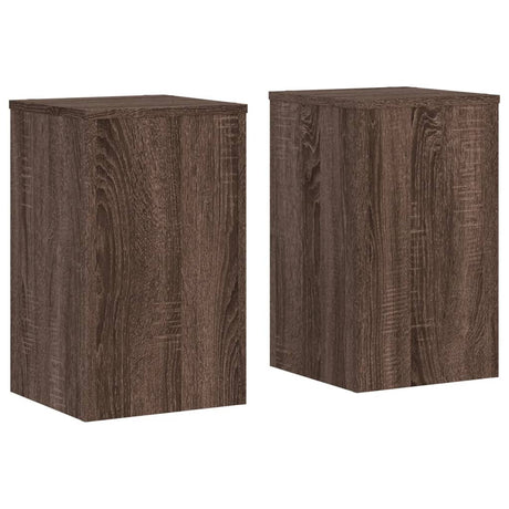 Vidaxx plantestativer 2 stk 30x30x50 cm konstrueret træ brun eg