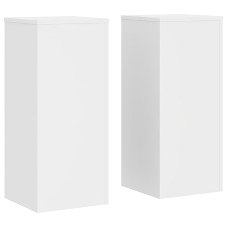VidaXL plantestativer 2 stk 30x30x70 cm konstrueret træ hvid