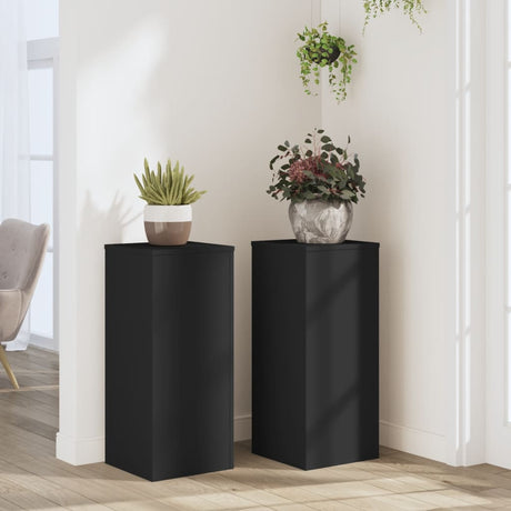 Vidaxx plantestativer 2 stk 30x30x70 cm forarbejdet træ sort