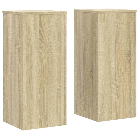 VidaXL plantestativer 2 stk 30x30x70 cm konstrueret træ sonoma eg