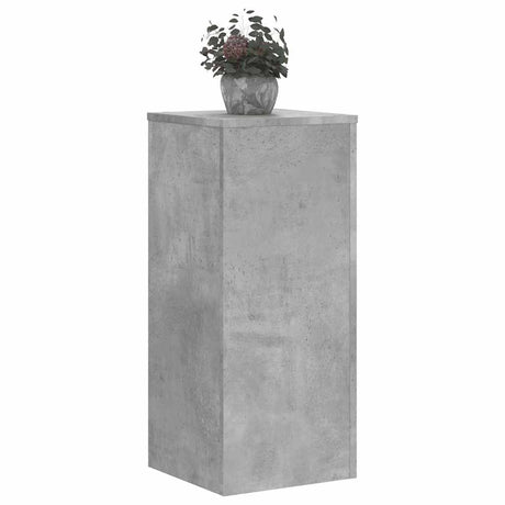 VidaXL plantestativer 2 stk 30x30x70 cm konstrueret træ betongrå