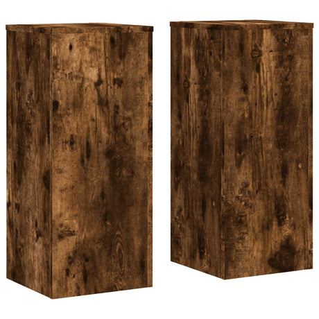 Vidaxx plantestativer 2 stk 30x30x70 cm forarbejdet træ røget eg