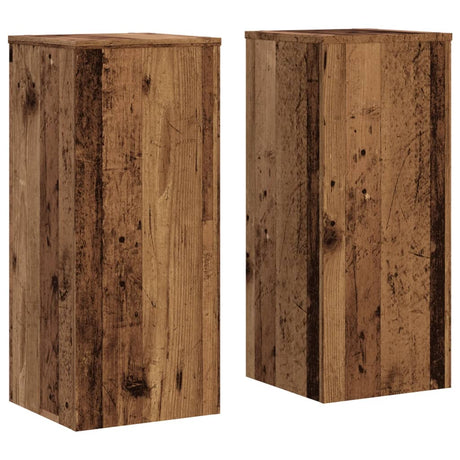 VidaXL plantestativer 2 stk 30x30x70 cm behandlet træ, gammelt træfarvet