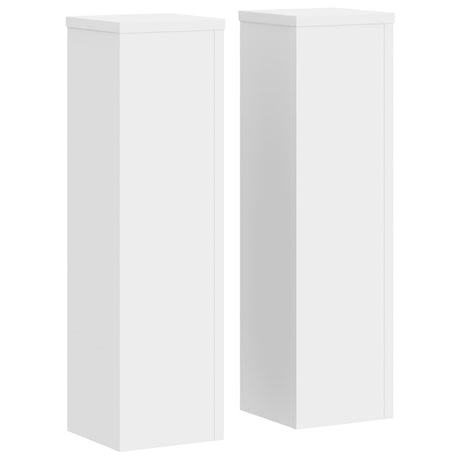 Vidaxx plantestativer 2 stk 17x17x60 cm konstrueret træ hvid