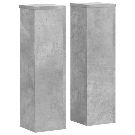 Vidaxx plantestativer 2 stk 17x17x60 cm konstrueret træ betongrå