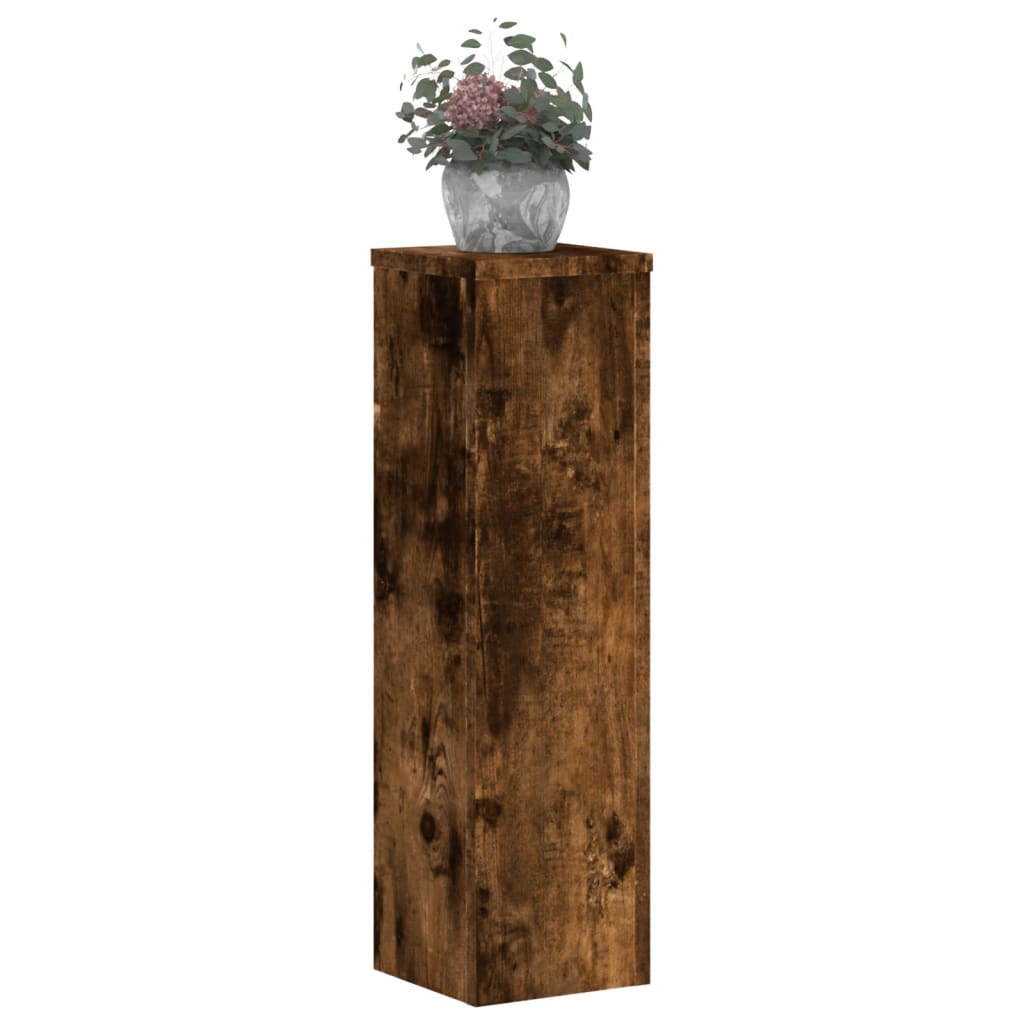 Vidaxx plantestativer 2 stk 17x17x60 cm forarbejdet træ røget eg
