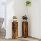 Vidaxx plantestativer 2 stk 17x17x60 cm forarbejdet træ røget eg