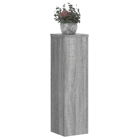 VidaXL plantestativer 2 stk 17x17x60 cm konstrueret træ grå sonoma