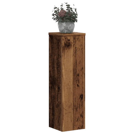 Vidaxxl plantestativer 2 stk 17x17x60 cm behandlet træ, gammelt træfarvet