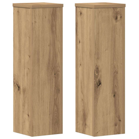Vidaxxl plantestativer 2 stk 17x17x60 cm træ håndværksfarvet eg farvet