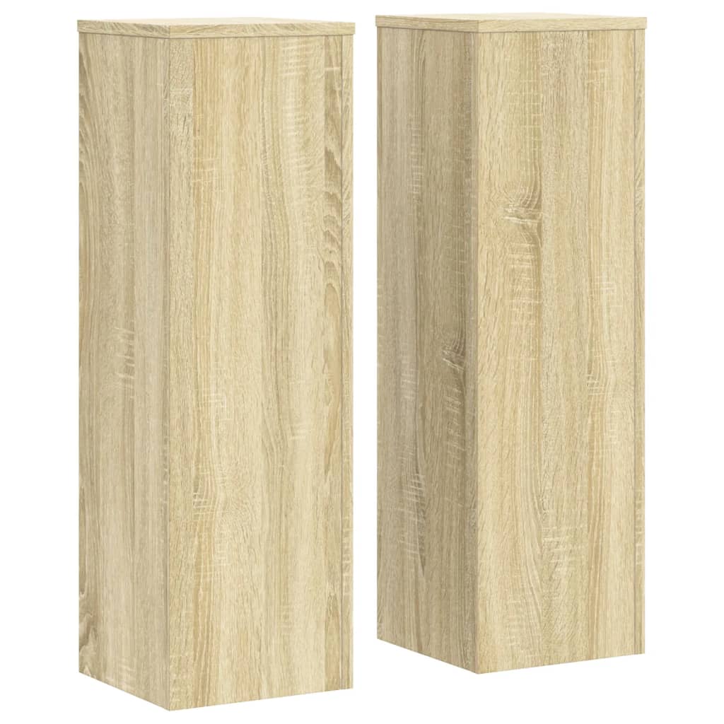 VidaXL plantestativer 2 stk 25x25x80 cm konstrueret træ sonoma eg