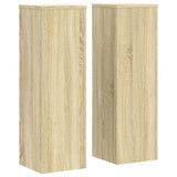 VidaXL plantestativer 2 stk 25x25x80 cm konstrueret træ sonoma eg