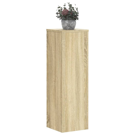 VidaXL plantestativer 2 stk 25x25x80 cm konstrueret træ sonoma eg
