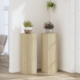 VidaXL plantestativer 2 stk 25x25x80 cm konstrueret træ sonoma eg