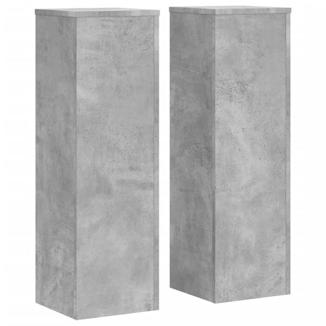 Vidaxx plantestativer 2 stk 25x25x80 cm konstrueret træ betongrå