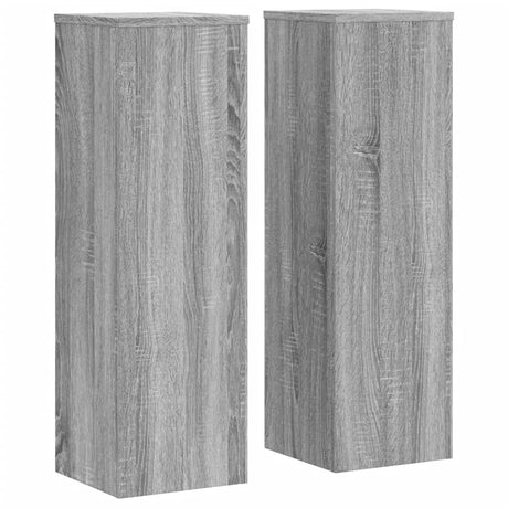 Vidaxxl plantestativer 2 stk 25x25x80 cm konstrueret træ grå sonoma