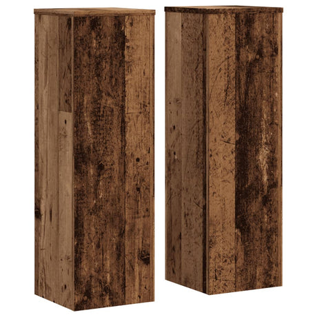 Vidaxx plantestativer 2 stk 25x25x80 cm behandlet træ, gammelt træfarvet