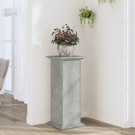 Vidaxxl plantestand 33x33x80 cm konstrueret træ betongrå