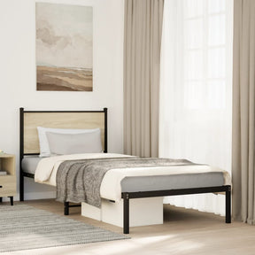 Vidaxl bedframe zonder matras metaal sonoma eikenkleurig 80x200 cm