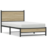 Vidaxl bedframe zonder matras metaal sonoma eikenkleurig 100x190 cm