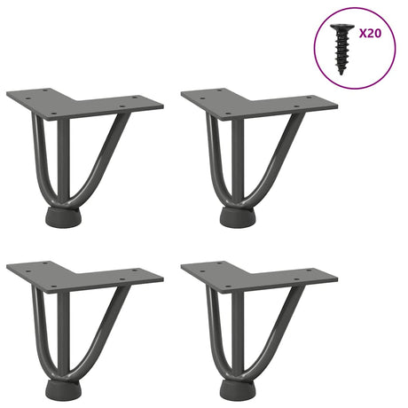 Vidaxl haarnadelpoten voor salontafel 4 st 10 cm antracietkleurig