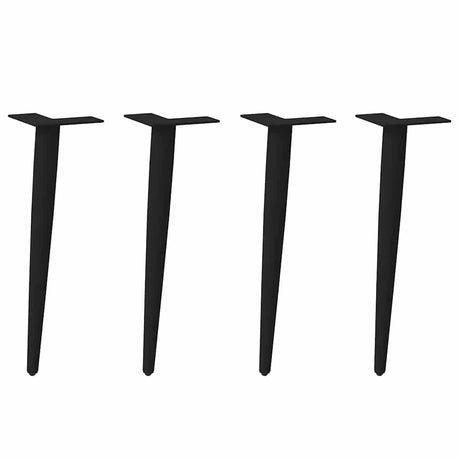 Vidaxl salontafelpoten conische vorm 4 st 42-43 cm staal zwart
