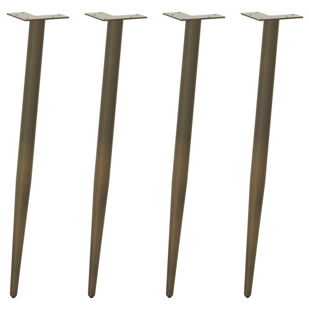 Vidaxl console tafelpoten conische vorm 4 st 72-73 cm staal naturel