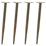 Vidaxl console tafelpoten conische vorm 4 st 72-73 cm staal naturel