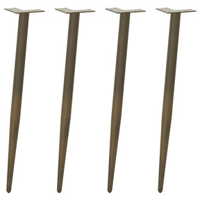 Vidaxl console tafelpoten conische vorm 4 st 72-73 cm staal naturel