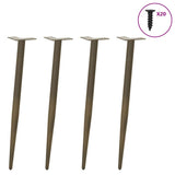 Vidaxl console tafelpoten conische vorm 4 st 72-73 cm staal naturel