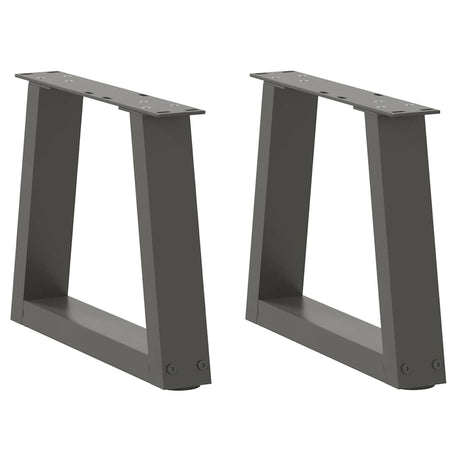 Vidaxl salontafelpoten 2 st v-vormig 30x(30-31,3) cm staal antraciet