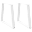 Vidaxl eettafelpoten 2 st v-vormig 70x(72-73,3) cm staal wit