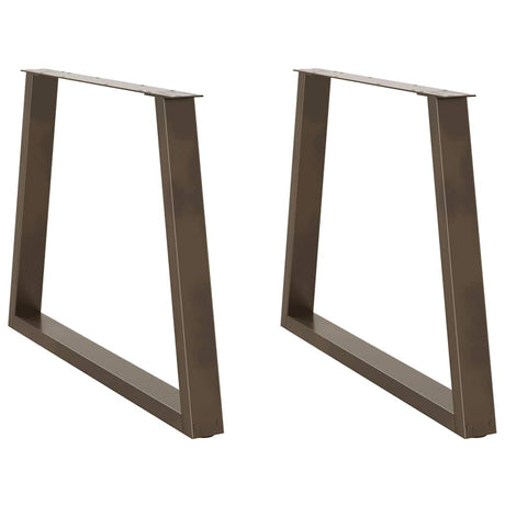 Vidaxl eettafelpoten 2 st v-vormig 100x(72-73,3) cm staal naturel