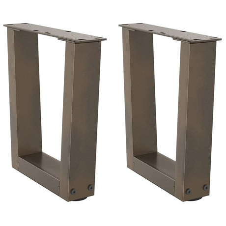 Vidaxl salontafelpoten 2 st v-vormig 40x(30-31,3) cm staal naturel